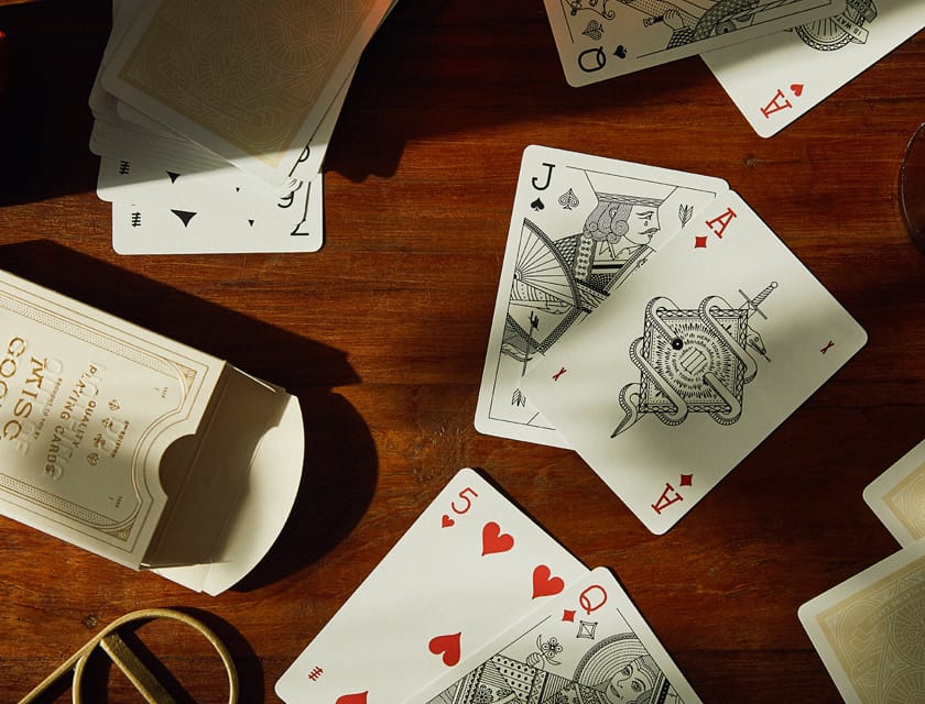 Cards on desk