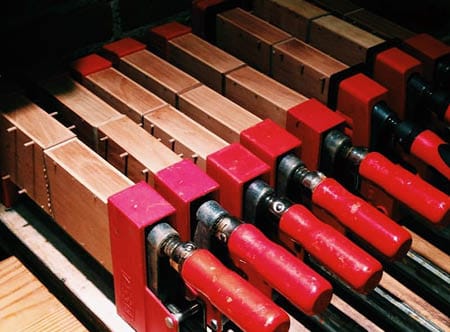Hard cases being clamped