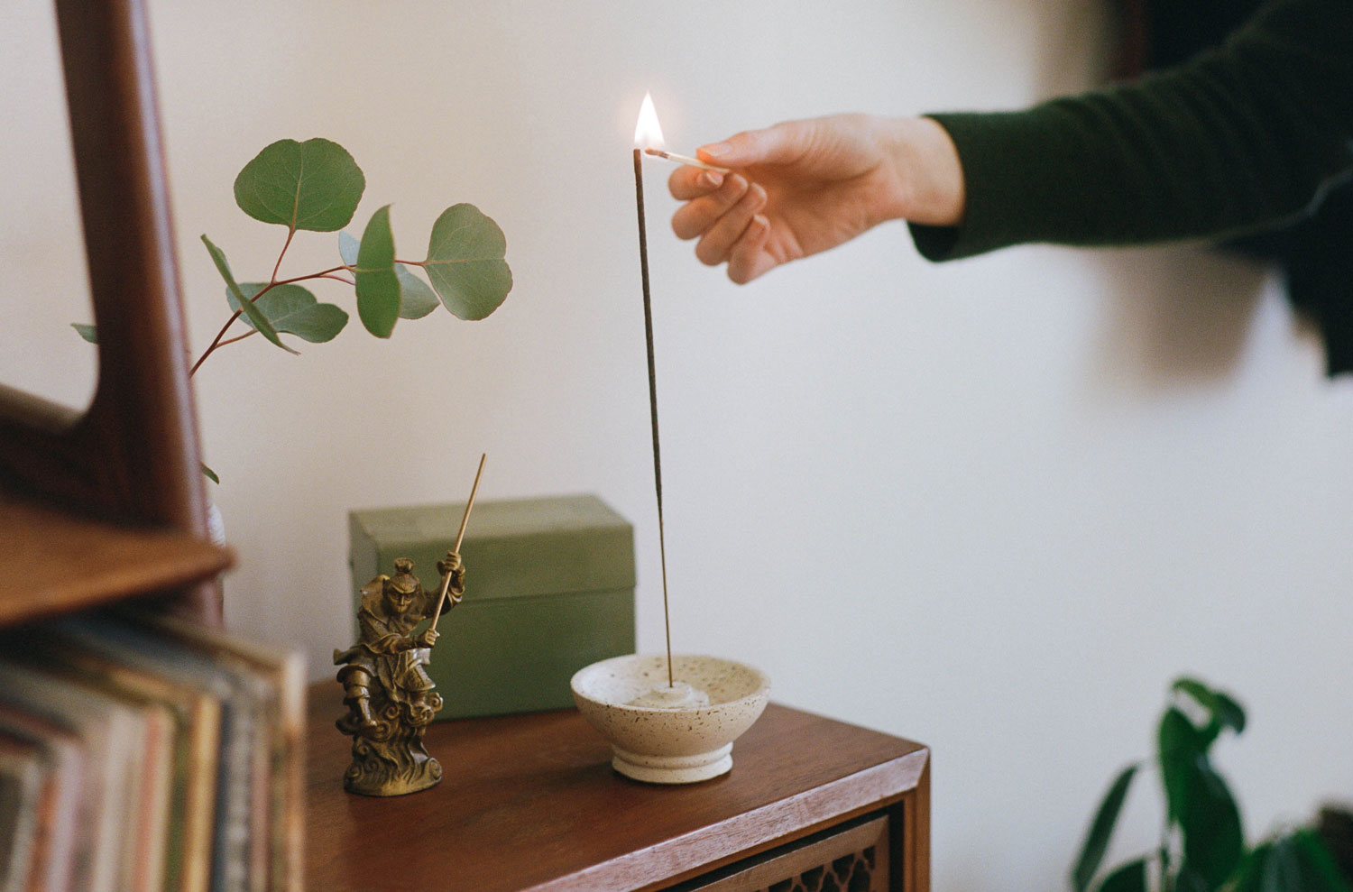 Female lighting incense