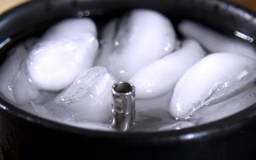 Ice in coffee
