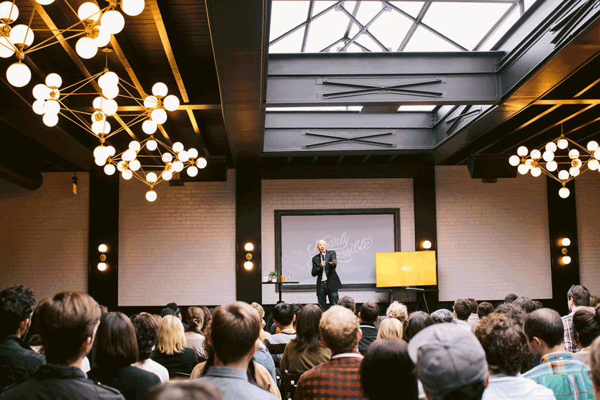 Tyler at Nearly Impossible admist crowd