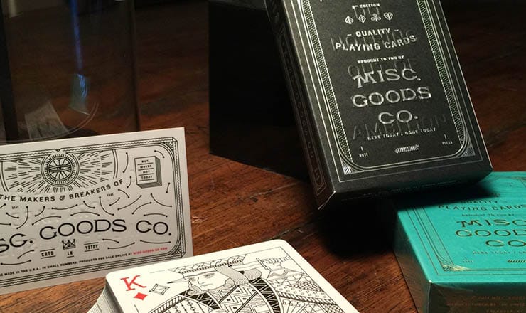 Playing cards on table